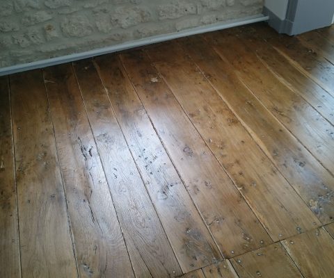 Vitrification plancher ancien de chêne