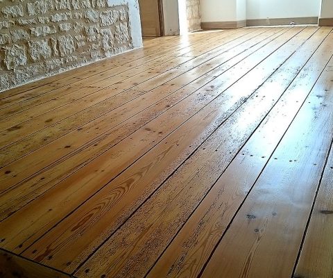 Vitrification plancher en sapin
